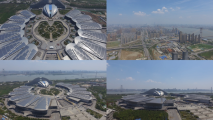 【4K】航拍江城武漢國際博覽中心_4096X2160_高清視頻素材下載(編號:3517584)_實拍視頻